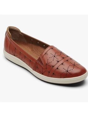 Cobb Hill Bailee Leather Slip On in Russet/rust/brown, Sz 7.5